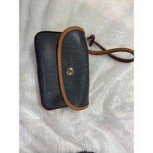 Vintage DOONEY & BOURKE Brown/Blue Pebble Leather SMALL Wristlet Clutch